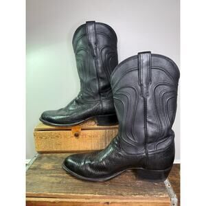 Tecovas The Nolan Western Boot Black Lizard Men's 12D